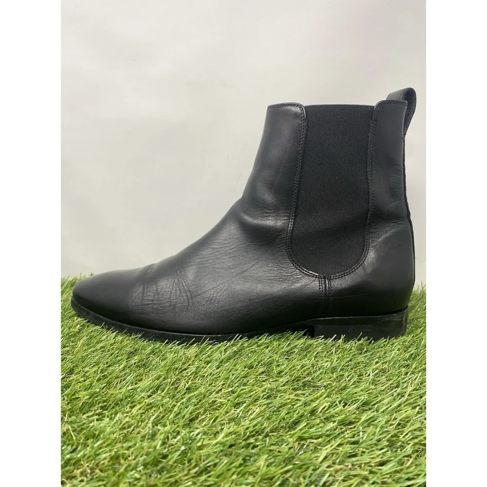Wolf & Shepherd Boot Black Leather Chelsea Blitz Shoes Preppy Mens Size 11